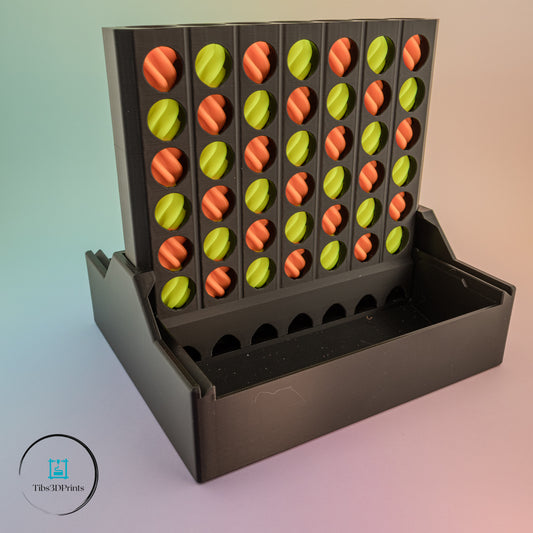 Auto‑Sorting Connect 4 – 3D Printed Game (Pull‑Up Reset + Storage)