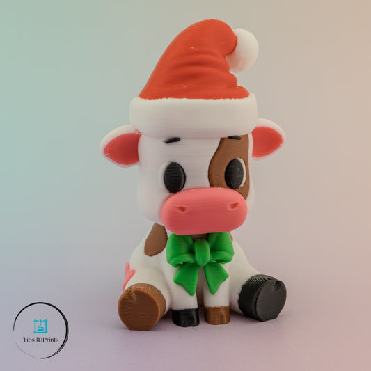 Christmas Moo - Holiday Cow Figurine
