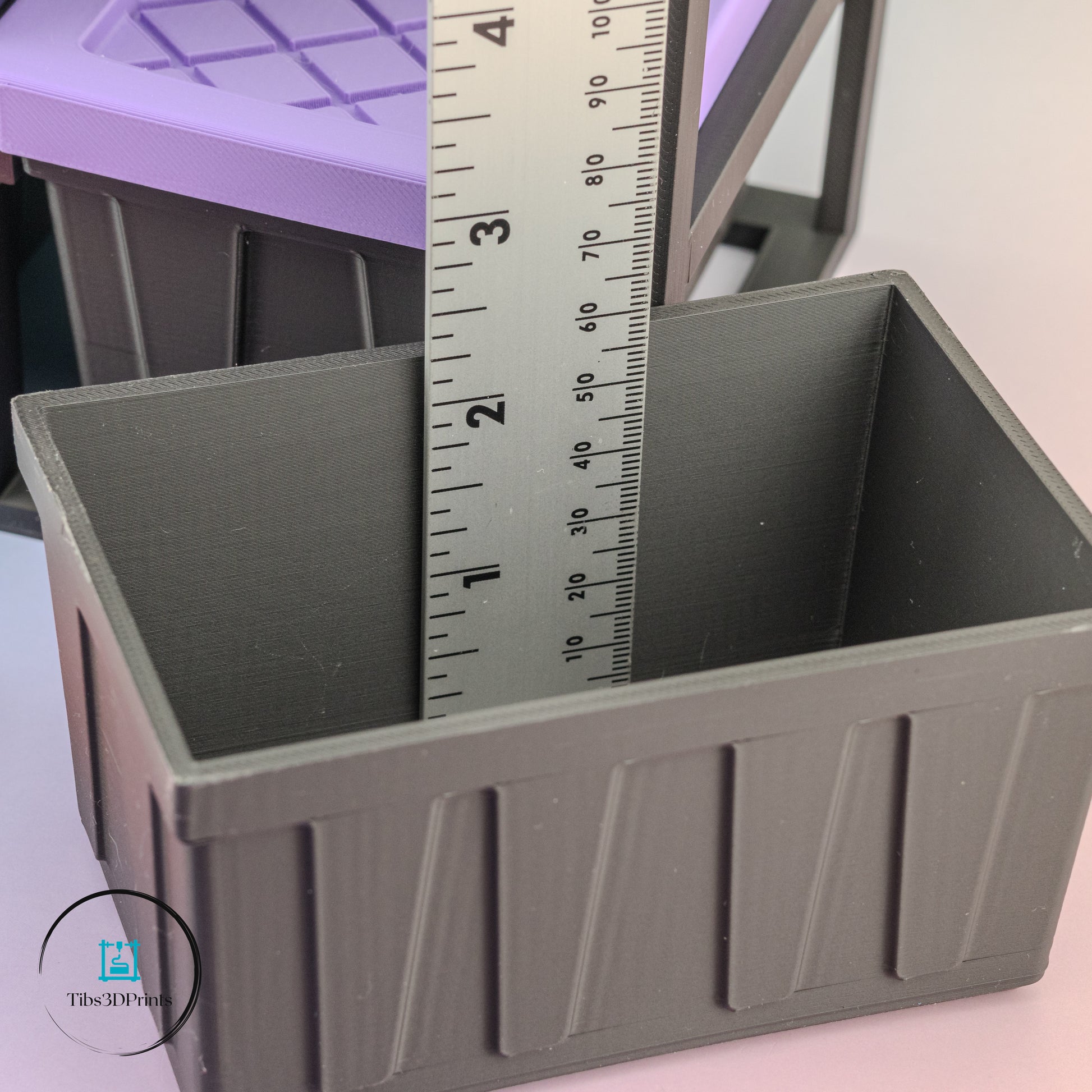 Tote storage rack holding craft supplies and office items
