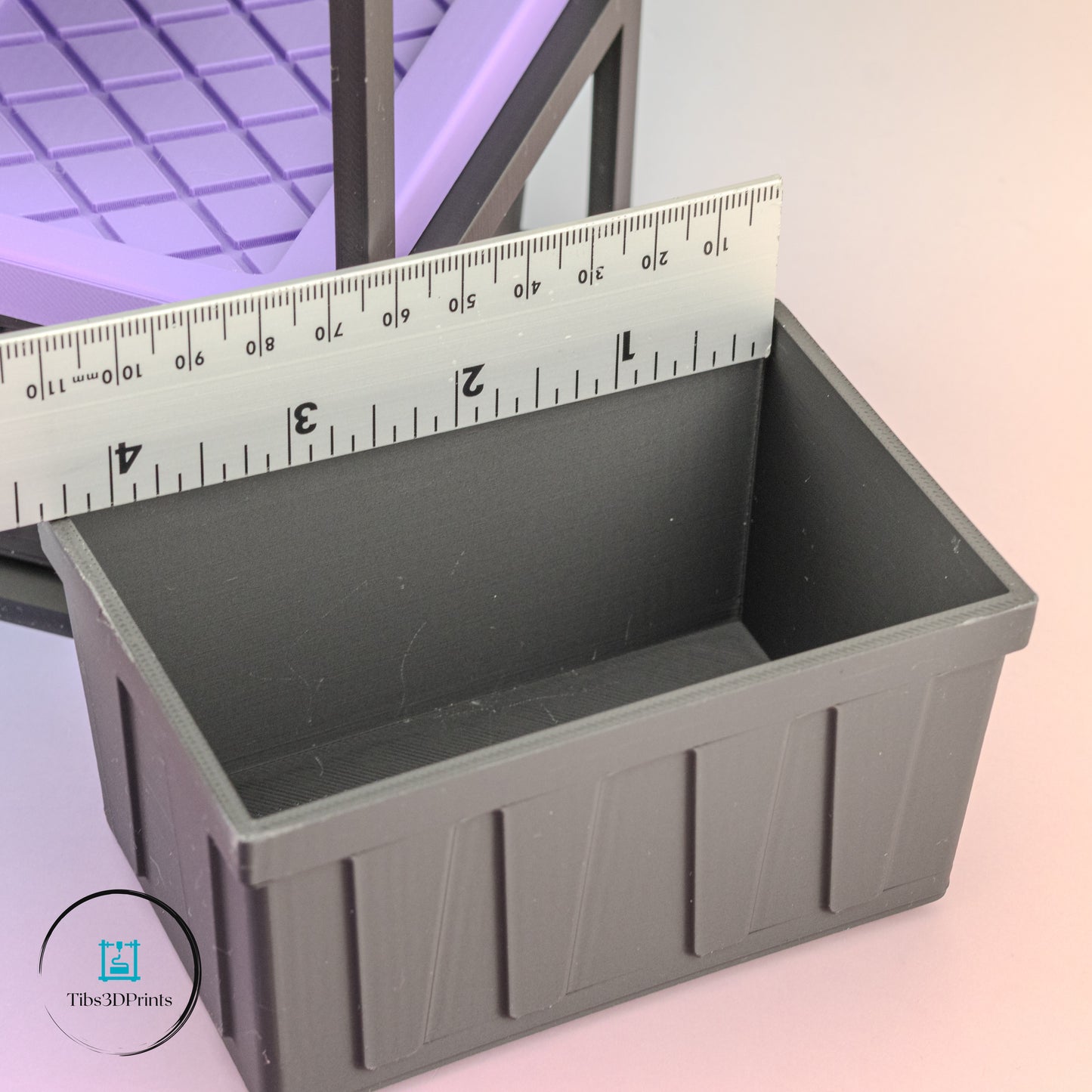 Modular 3D printed storage with 6 bins from Tibs3DPrints