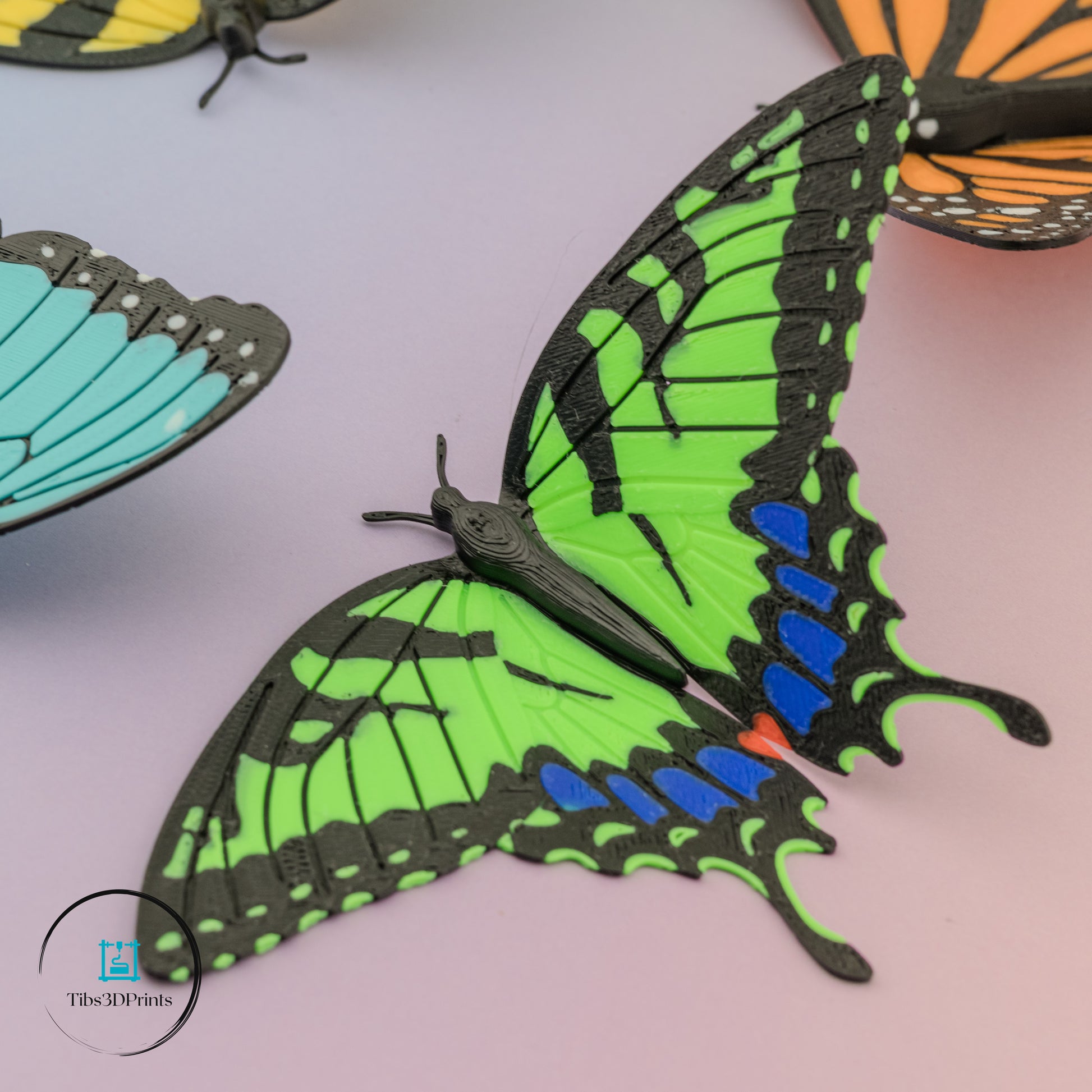 Monarch butterfly magnet with detailed wing veining