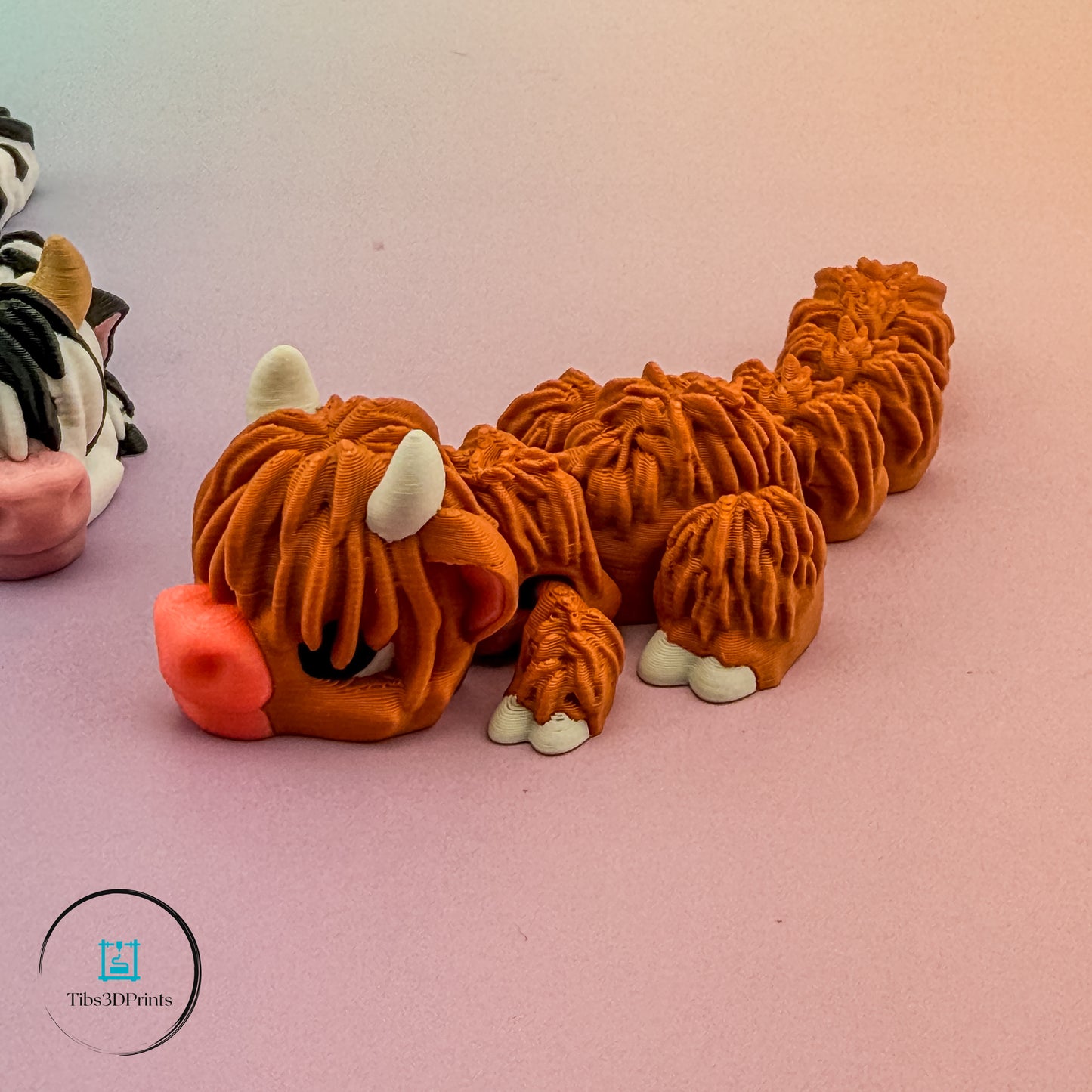 Highland Cow Trio — Articulated Fluffy Friends