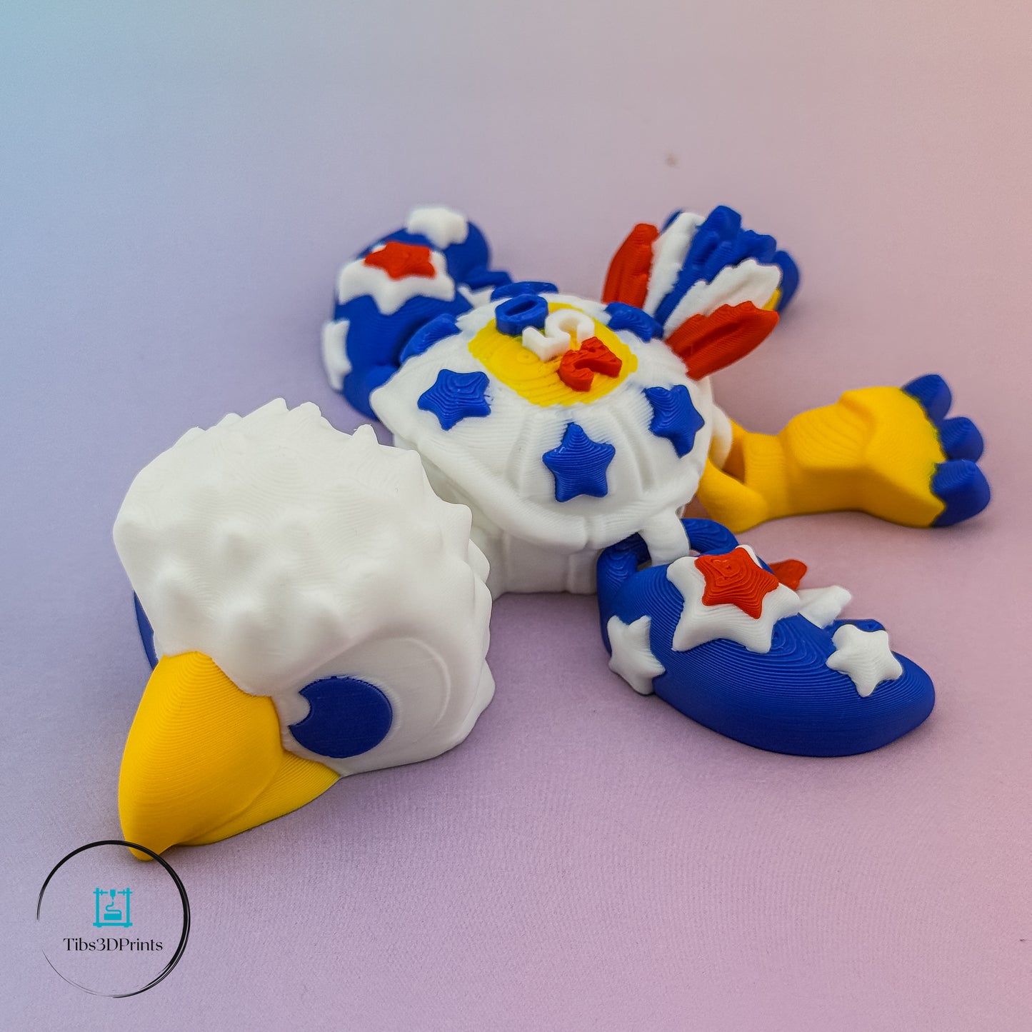 Liberty Eagle Turtle — collectible design variant, 3D printed by Tibs3DPrints