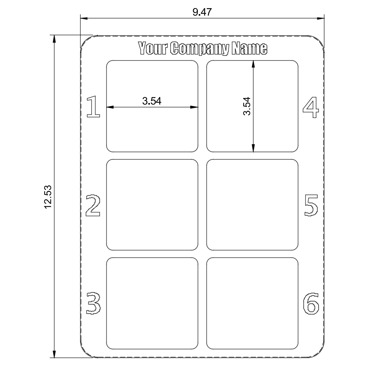 Custom Live Sale Claim Tray | 6-Slot Numbered Display — Pick Your Size